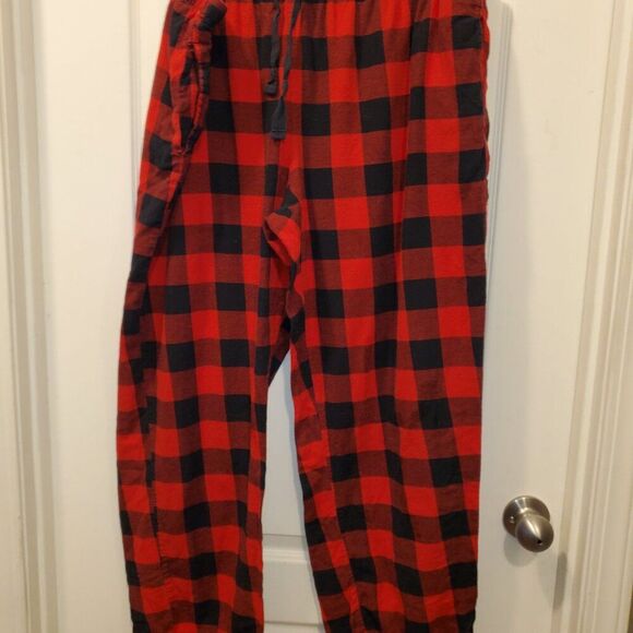 Red & Black Buffalo Plaid 100% Cotton PJ Set XXL - Picture 6 of 9